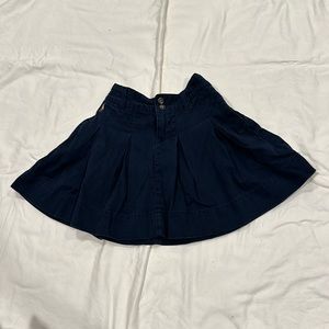 Ralph Lauren Girls Navy Blue Pleated Skirt